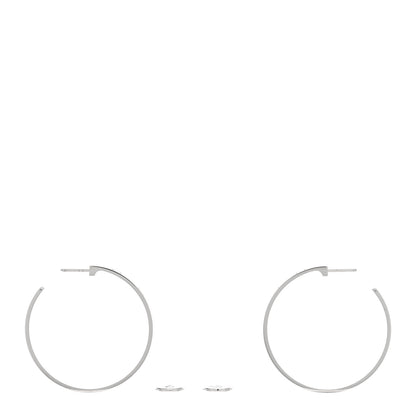 Cartier 18K White Gold Large LOVE Hoop Earrings 3 of 5