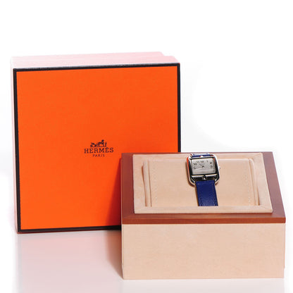 Hermes Swift Calfskin Cape Cod PM Double Tour Watch Bleu Electrique 6 of 14