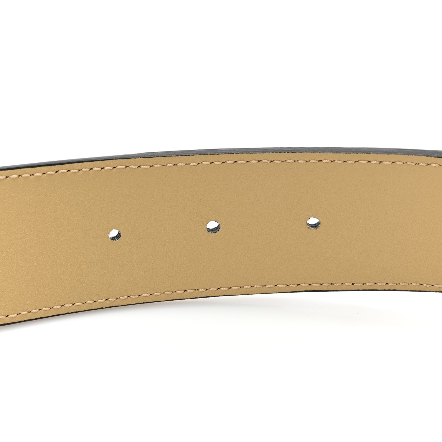 Gucci Calfskin Striped Textured Double G 50mm Belt 100 40 Black Beige 4 of 5