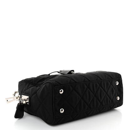 Prada Nylon Tessuto Impuntu Quilted Shoulder Bag Black 4 of 10
