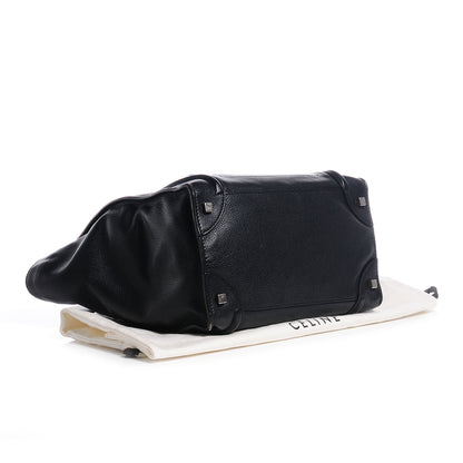 Celine Drummed Calfskin Mini Luggage Black 4 of 8