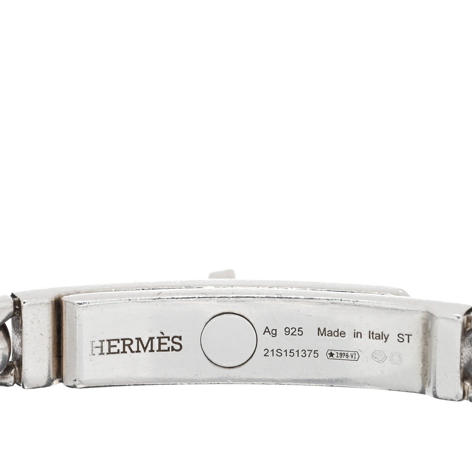Hermes Sterling Silver TPM Kelly Gourmette Bracelet ST 4 of 4