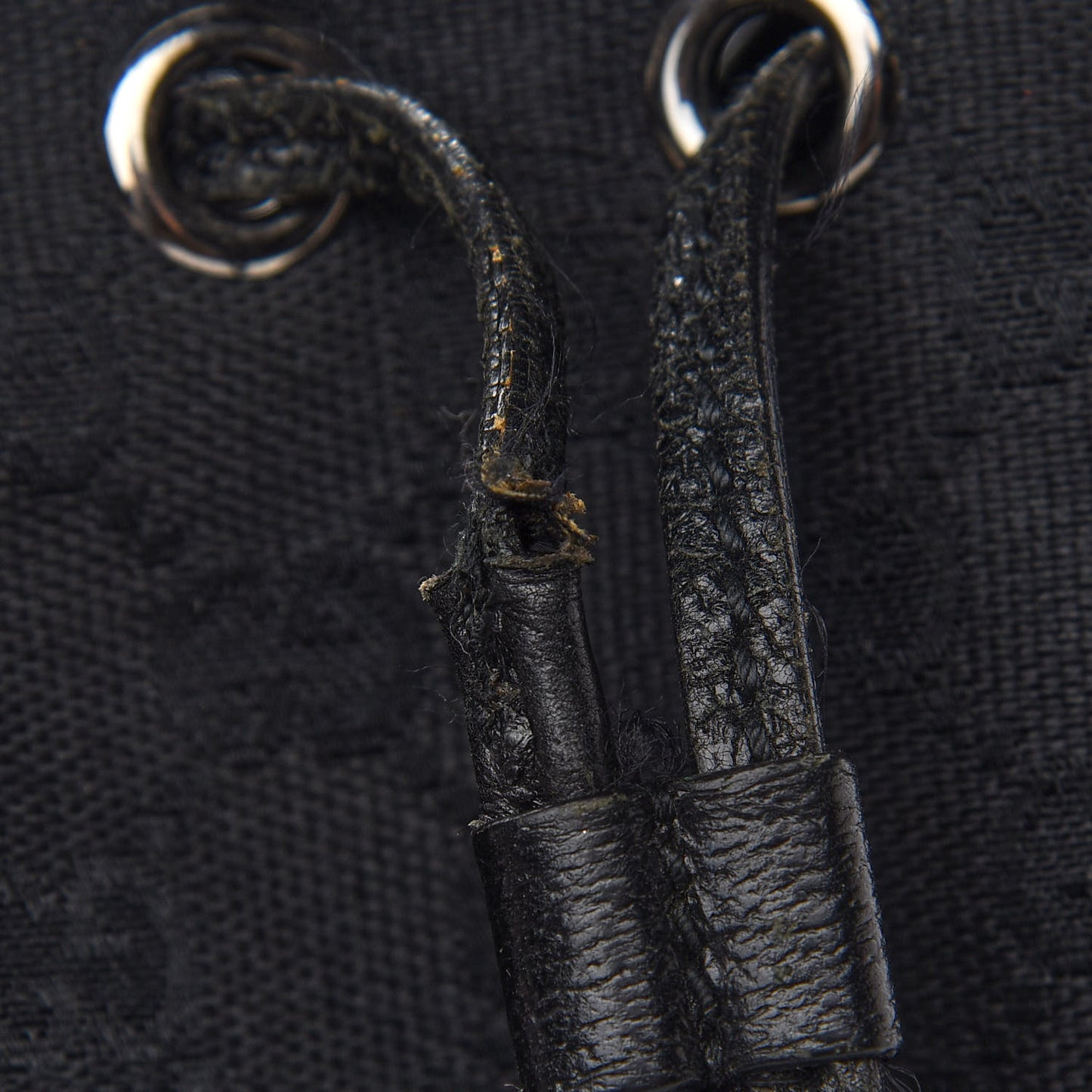 Monogram Drawstring Hobo Black