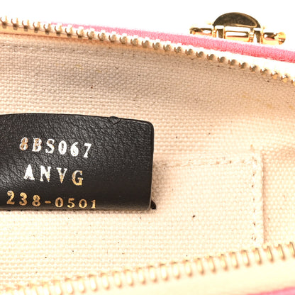 Fendi Canvas Vitello King Plexiglass Logo Embroidered Mini By The Way Top Handle Boston Bag Grezzo Pink Dalia 7 of 10