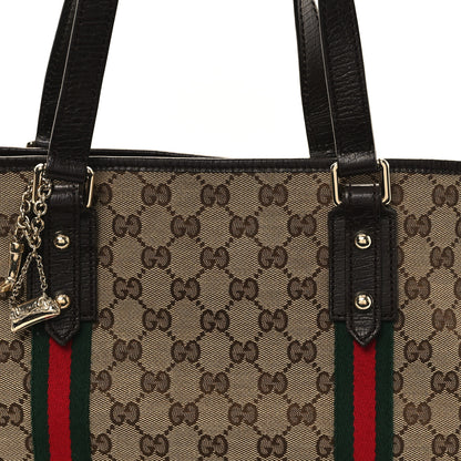 Gucci Monogram Medium Jolicoeur Tote Dark Brown 8 of 10