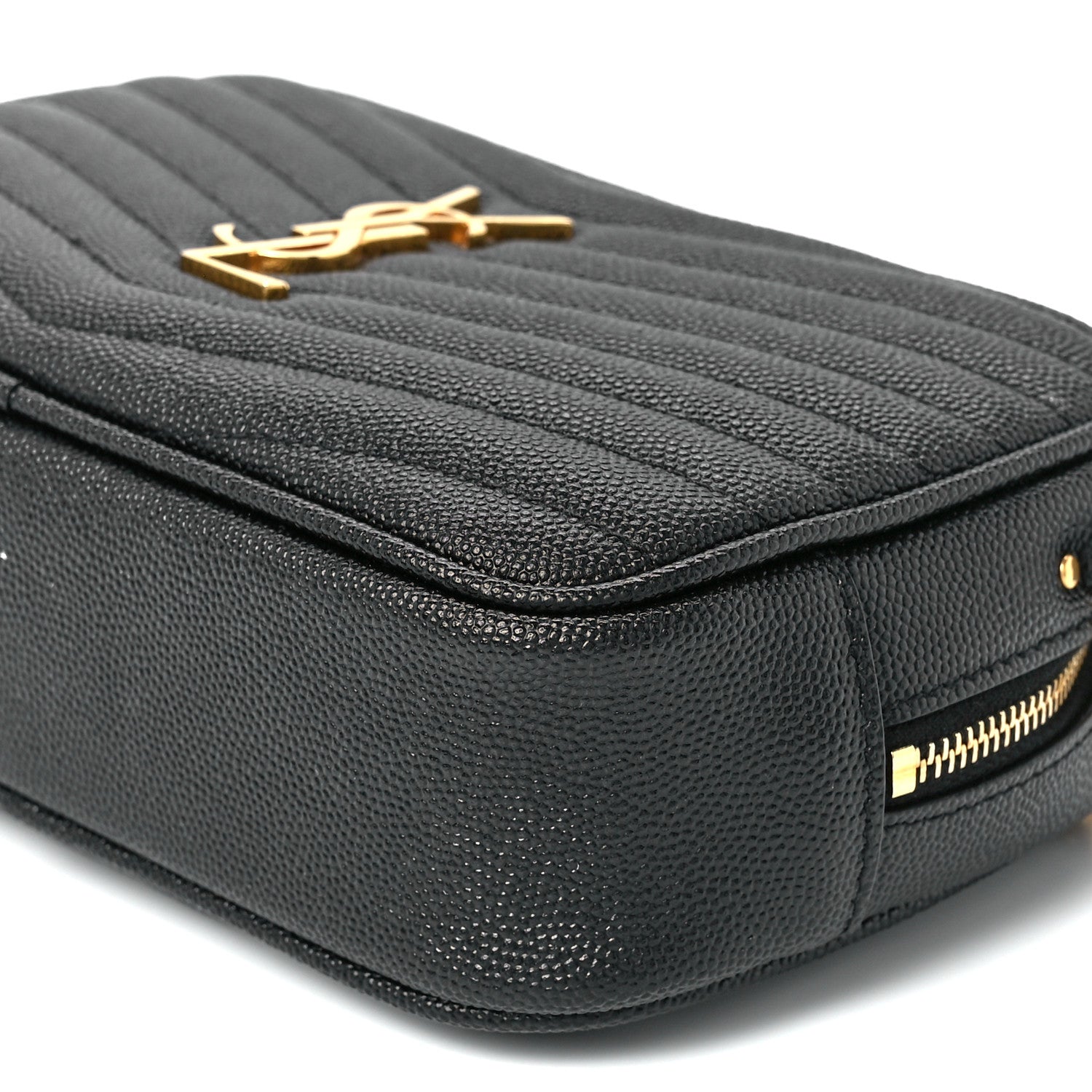 Saint Laurent Grain De Poudre Matelasse Monogram Mini Lou Camera Bag Black 10 of 11