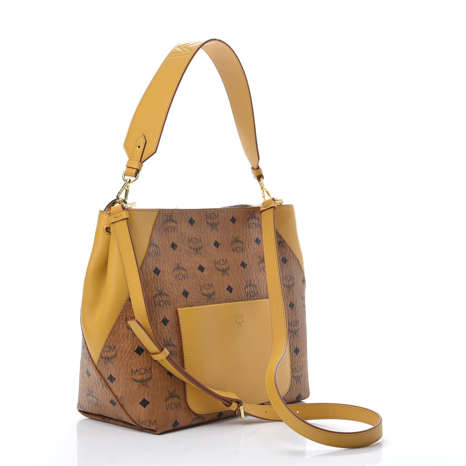 MCM Visetos Medium Klara Hobo Cognac Yellow 3 of 10