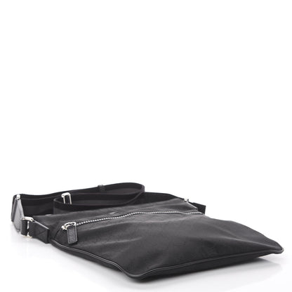 Gucci Nylon Monogram Medium Flat Messenger Bag Black 3 of 8