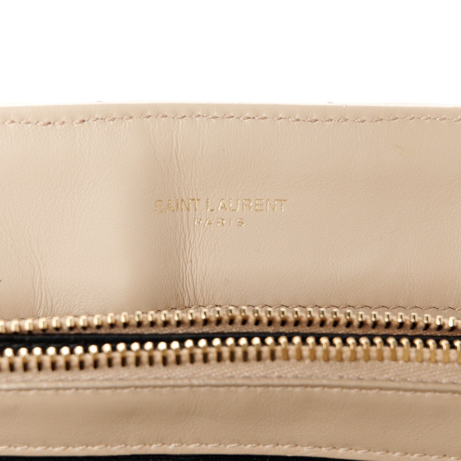 Saint Laurent Calfskin Matelasse Medium Loulou Monogram Chain Satchel Dark Latte 6 of 12
