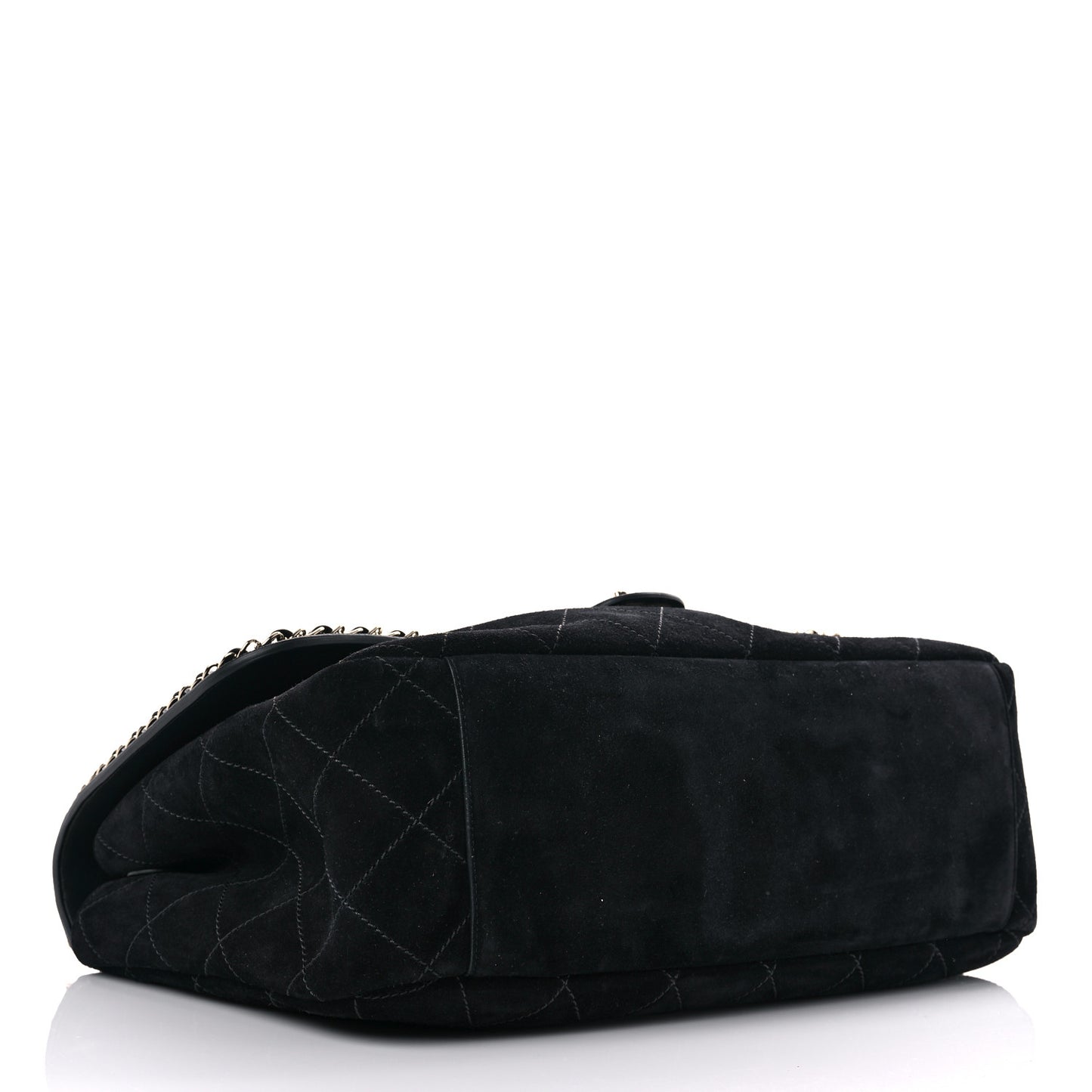 x Pharrell Williams Suede Lambskin XXL Flap Bag Black
