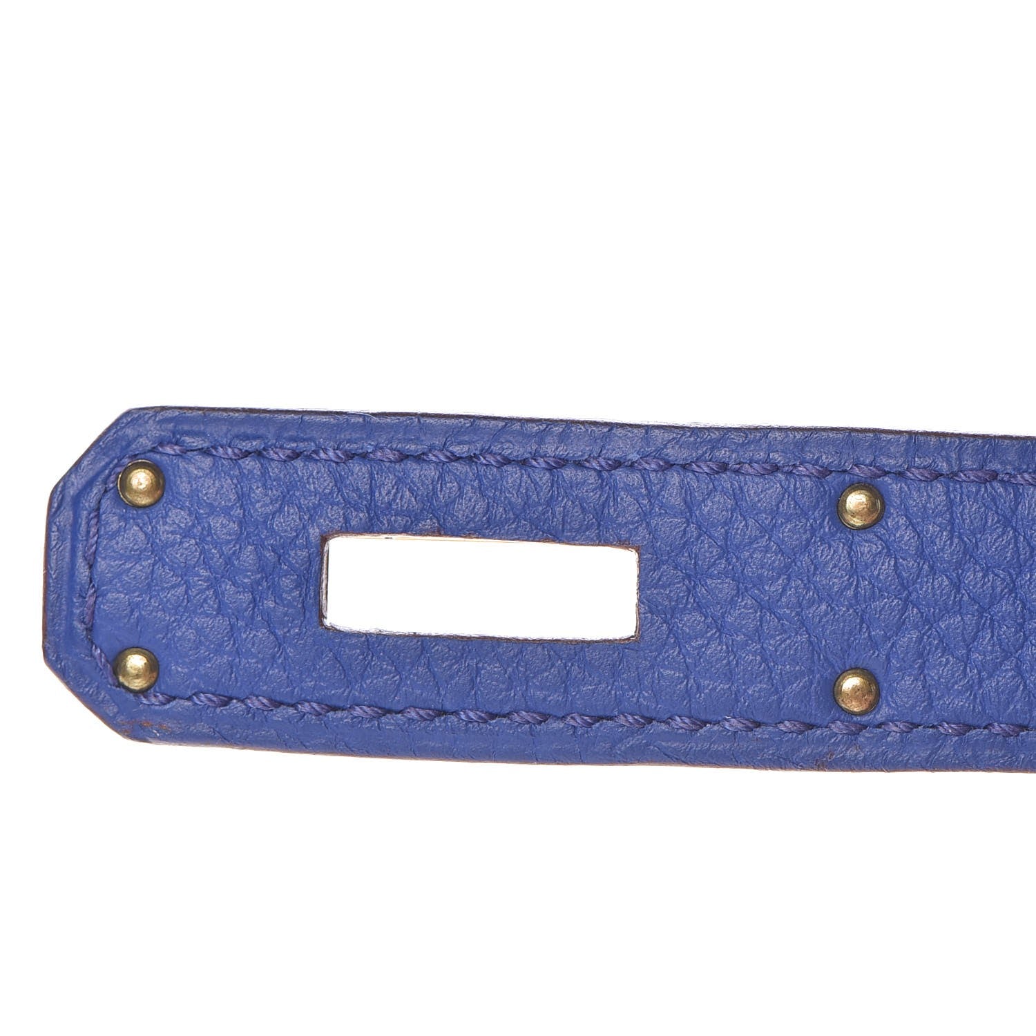 Hermes Togo Horseshoe Kelly Retourne 32 Bleu Electrique Rouge H 25 of 40