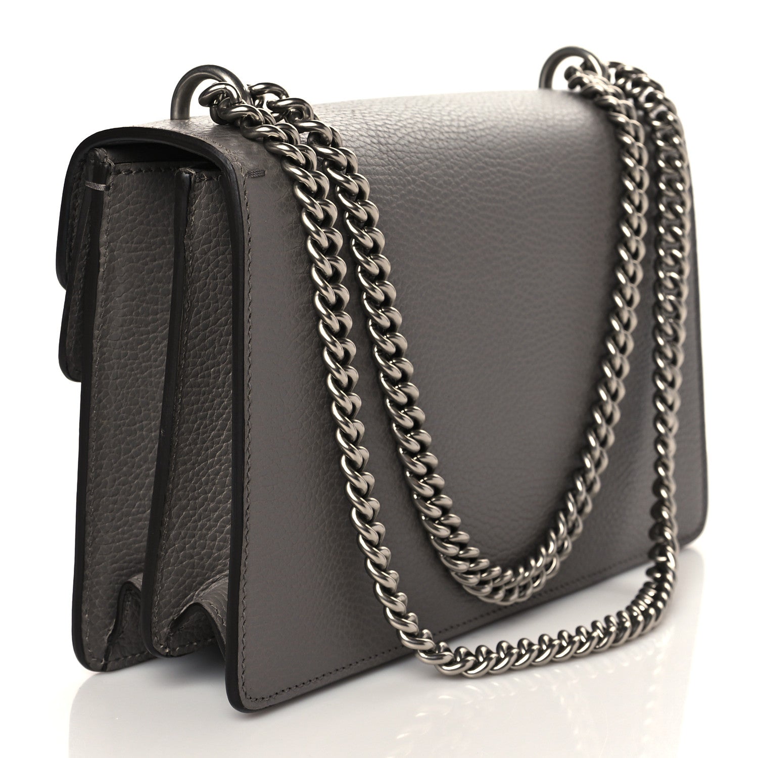 Gucci Pebbled Calfskin Small Dionysus Shoulder Bag Dusty Grey 3 of 11