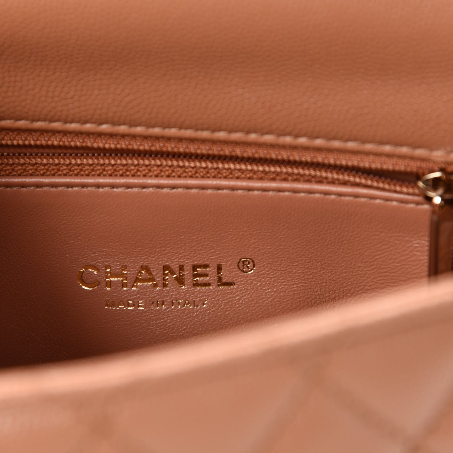 Caviar Quilted Lizard Embossed Mini Coco Handle Flap Brown