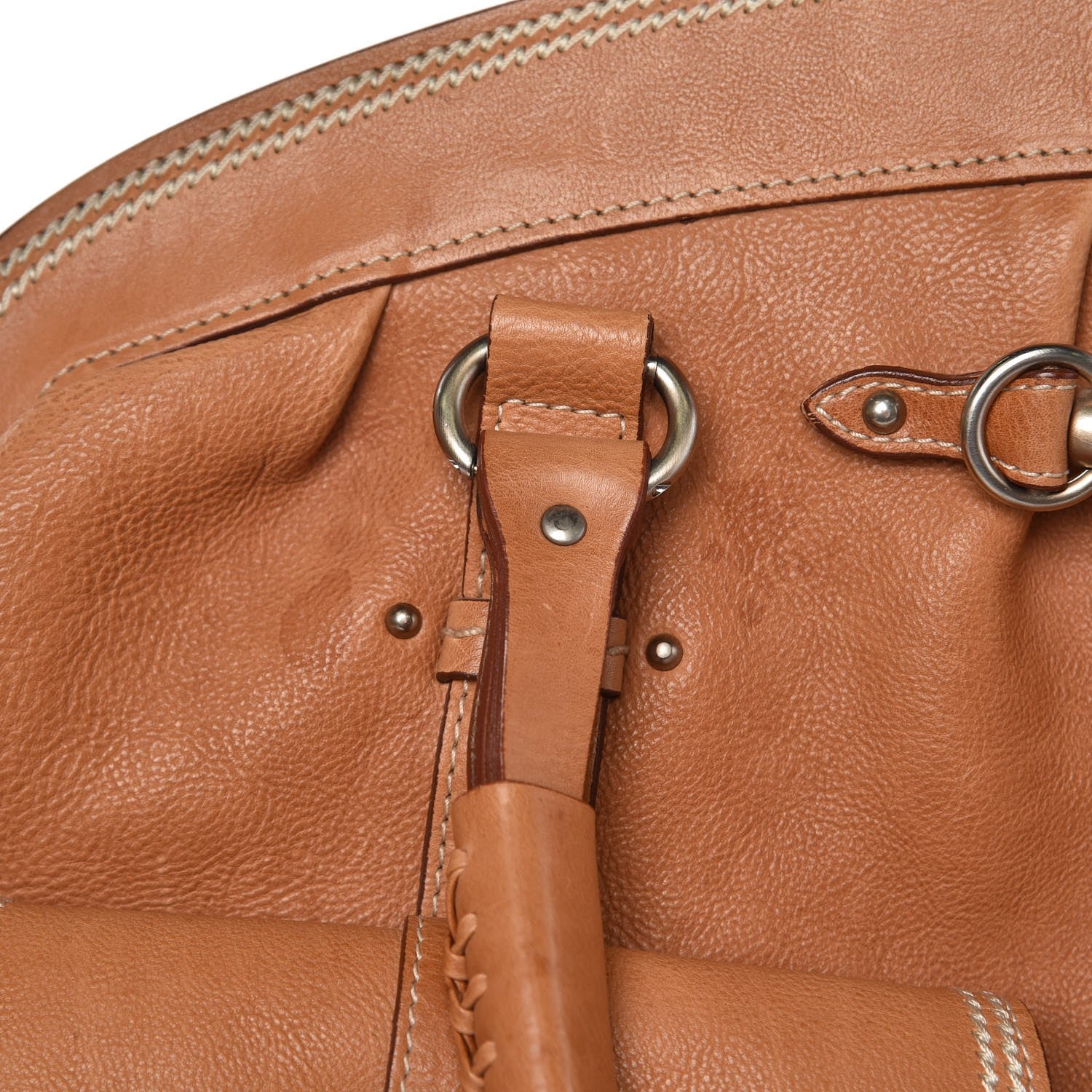 Christian Dior Calfskin Saddle Bowler Tan 6 of 17