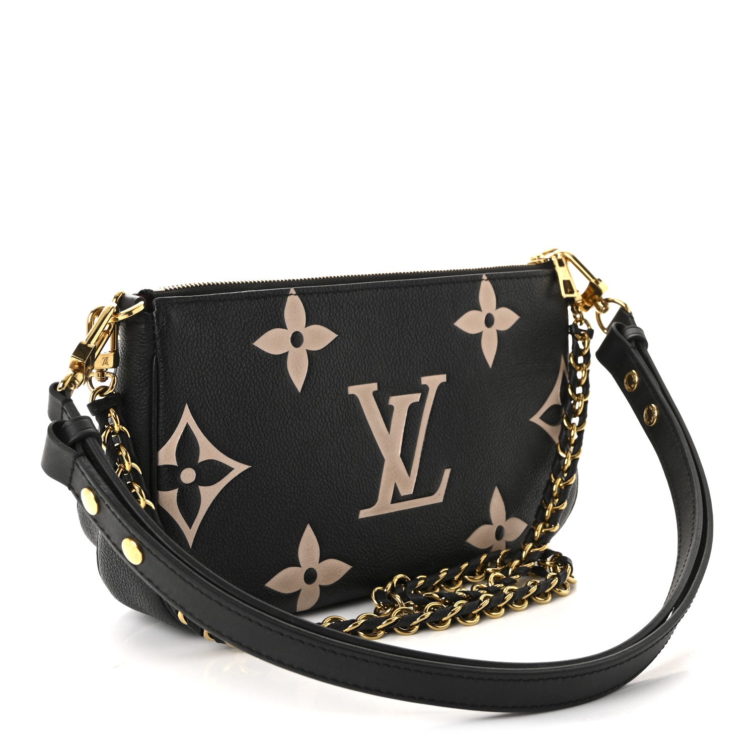 Louis Vuitton Empreinte Monogram Giant Multi Pochette Accessories Black Beige 3 of 9