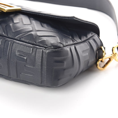Fendi Nappa FF 1974 Embossed Baguette Midnight 11 of 11
