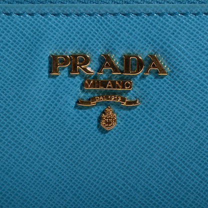 Prada Saffiano Metal Coin Purse Turchese 6 of 6