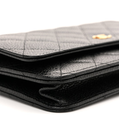 Chanel Caviar Quilted Wallet On Chain WOC Black 9 of 10