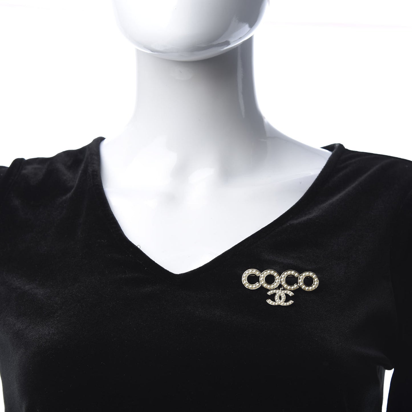 Pearl Coco Brooch Gold