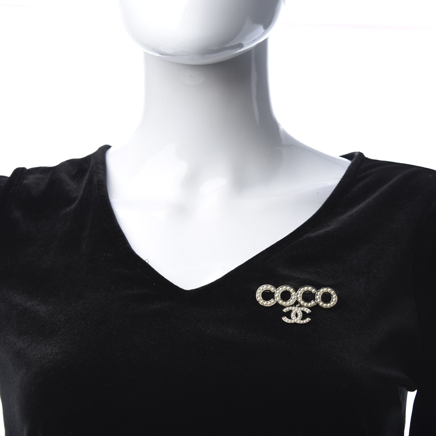 Chanel Pearl Coco Brooch Gold 2 of 5