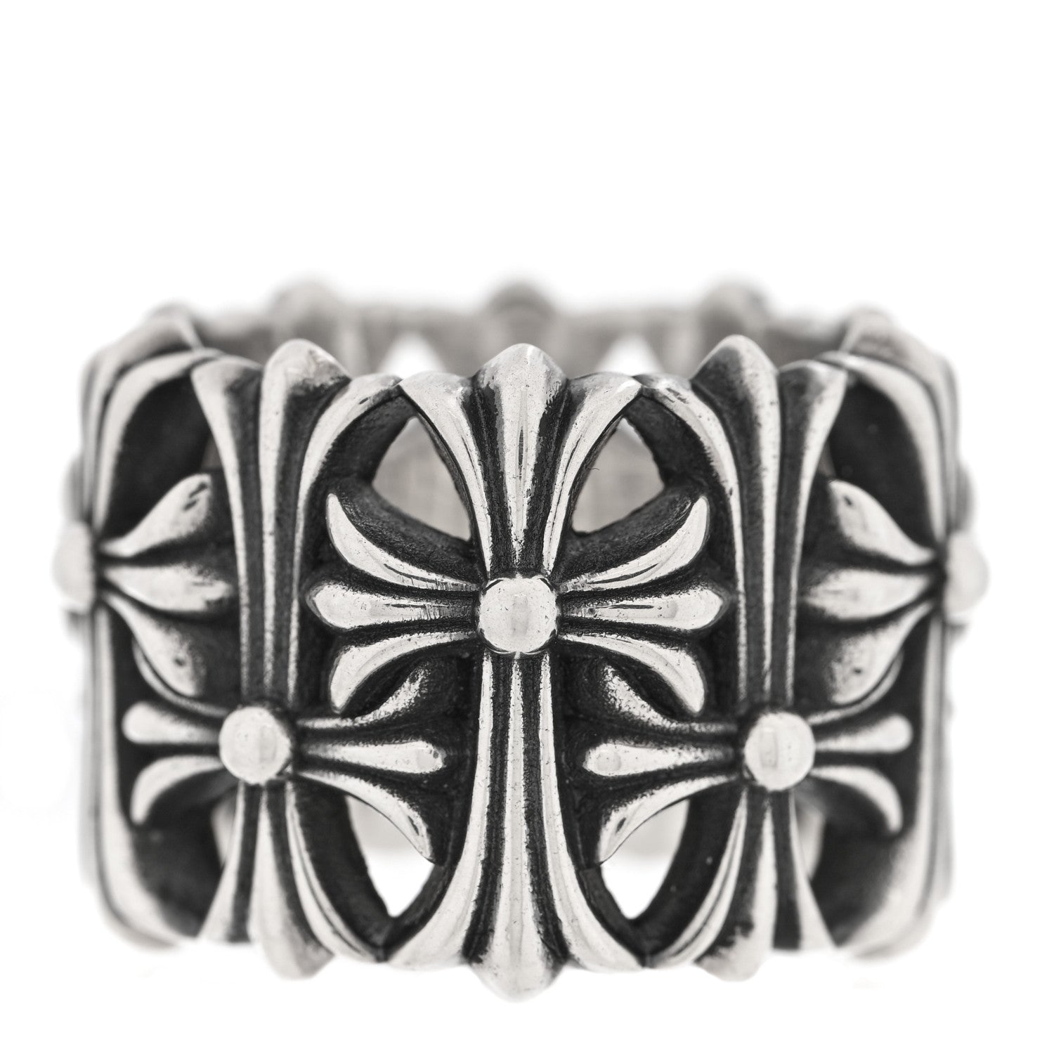 Chrome Hearts Sterling Silver Cemetery Cross Ring 62 10 1 of 5