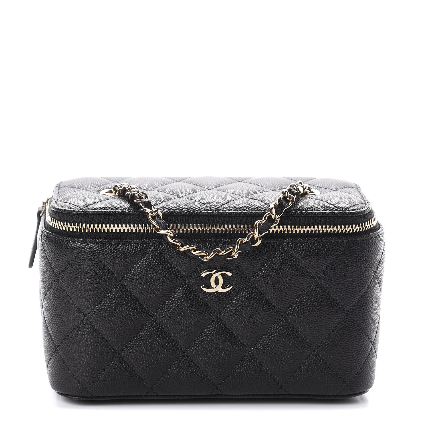 Chanel Caviar Quilted Small Vanity Case With Chain Black 1 of 9