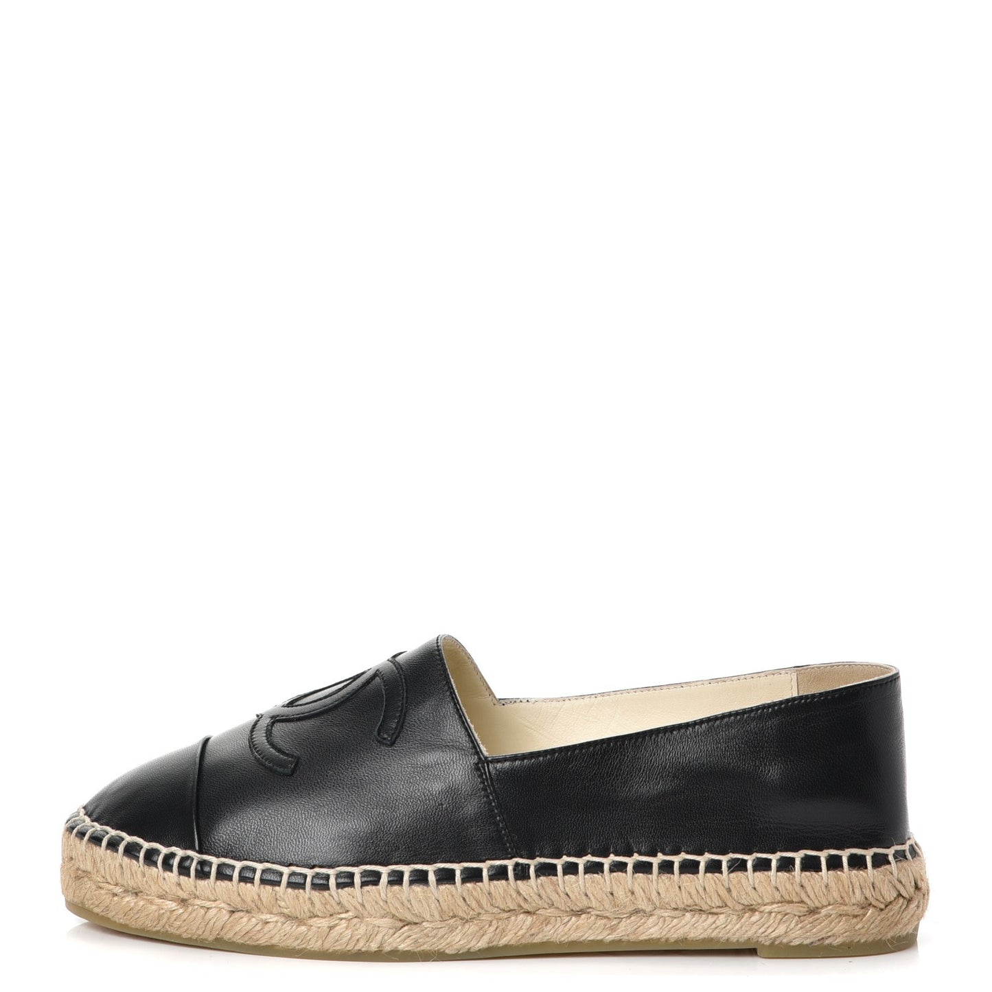 Lambskin CC Espadrilles 36 Black