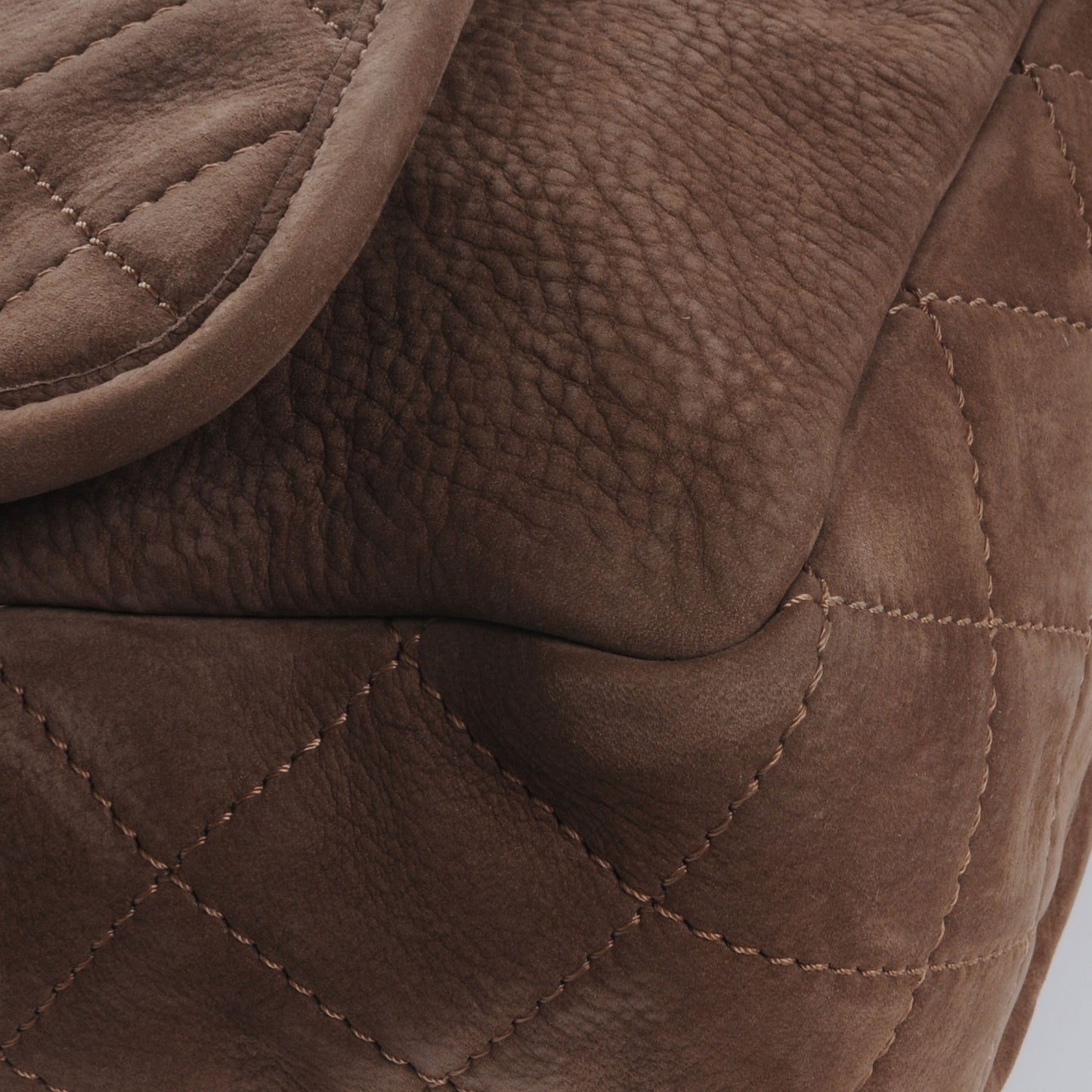 Ultra Soft Suede Calfskin Natural Beauty Large Flap Bag
