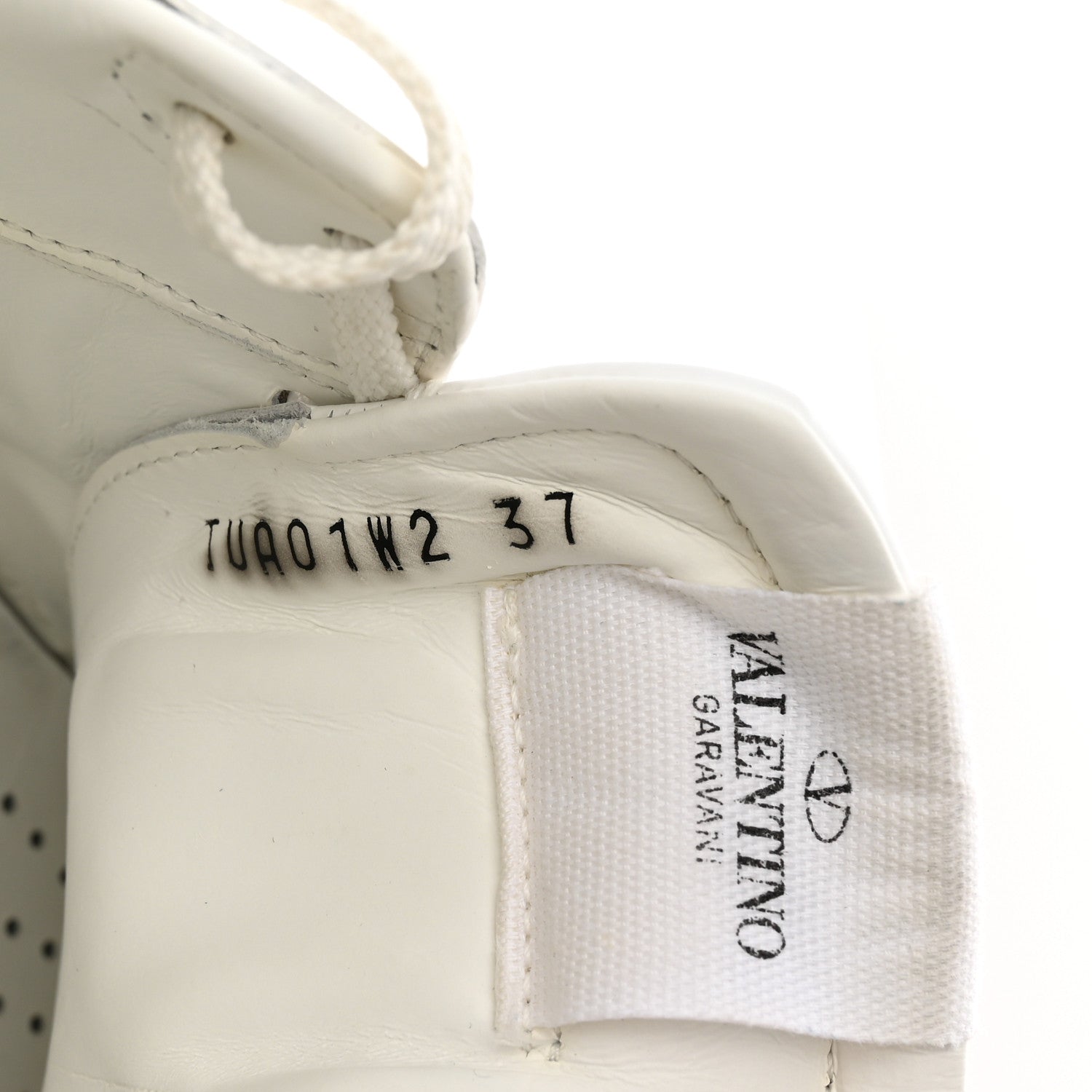 Valentino Garavani Calfskin Rockstud Untitled Open Sneakers 37 White 7 of 15