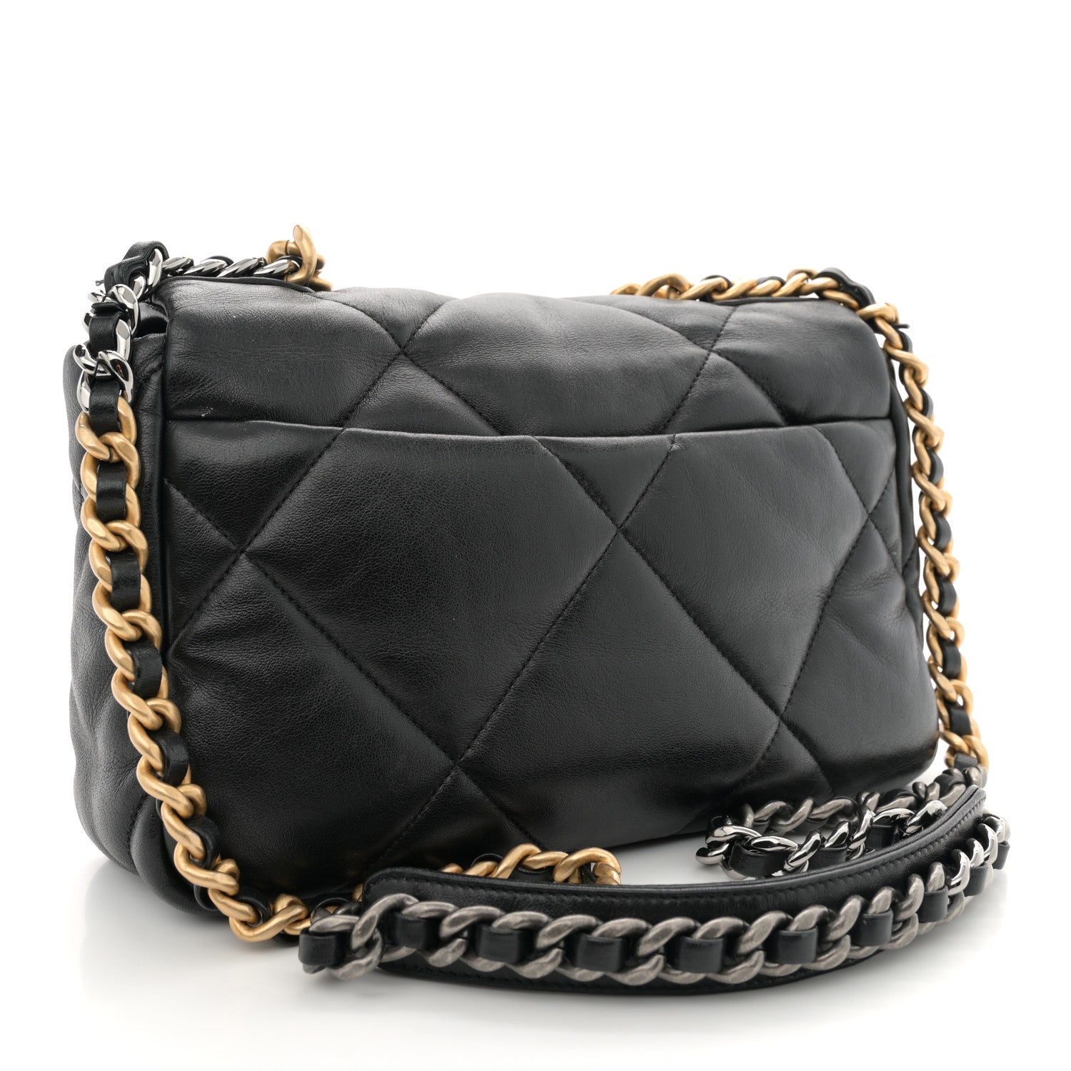 Chanel Lambskin Quilted Medium Chanel 19 Flap Black 3 of 14