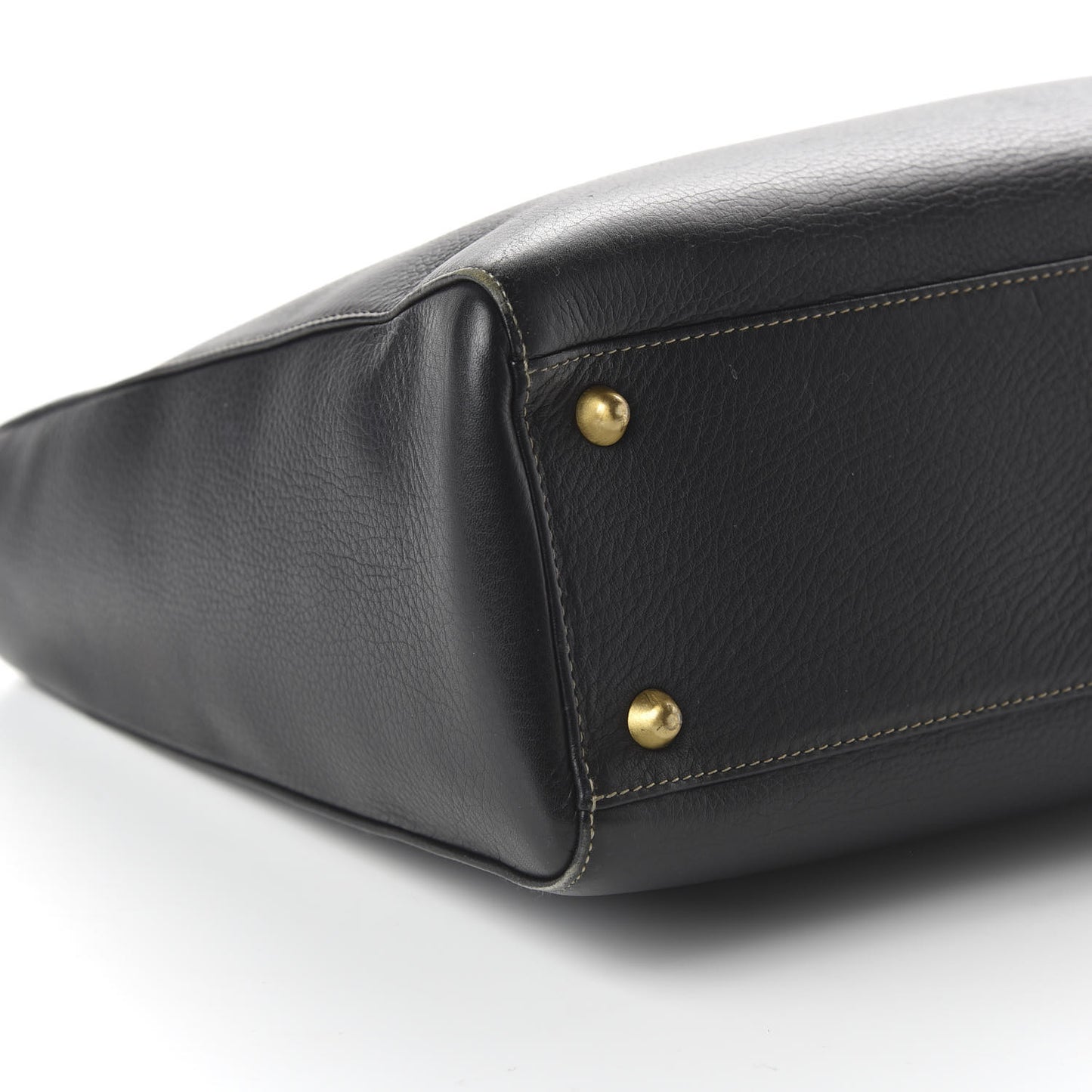Grained Calfskin Large Lady Dior Black