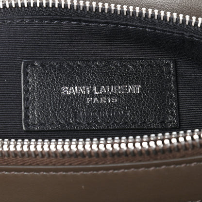 Saint Laurent Calfskin Y Quilted Monogram Large Loulou Chain Satchel Kaki Fonce 6 of 9