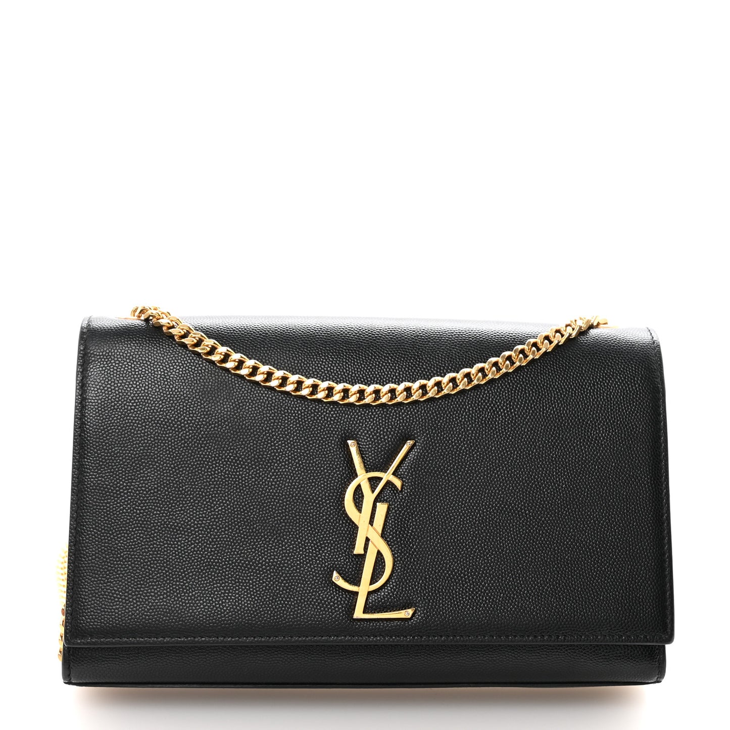 Grain De Poudre Medium Classic Monogram Kate Satchel Black