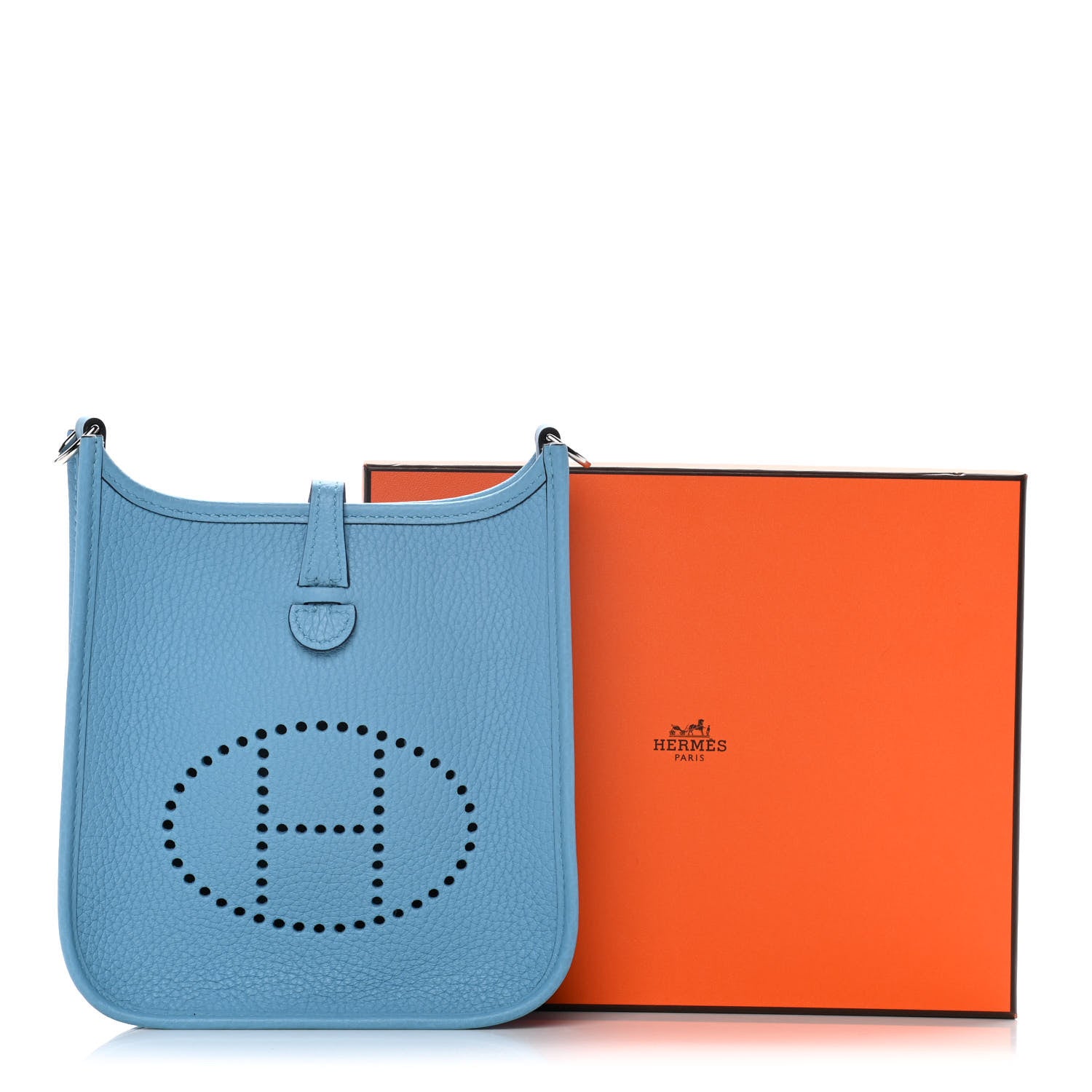 Hermes Taurillon Clemence Evelyne TPM Bleu Du Nord 10 of 10