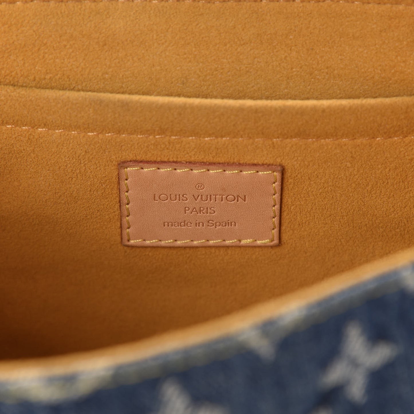 Monogram Denim Mini Pleaty Blue