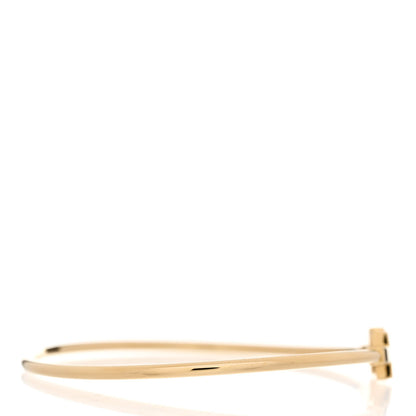 Tiffany 18K Yellow Gold Narrow T Wire Bracelet 4 of 6