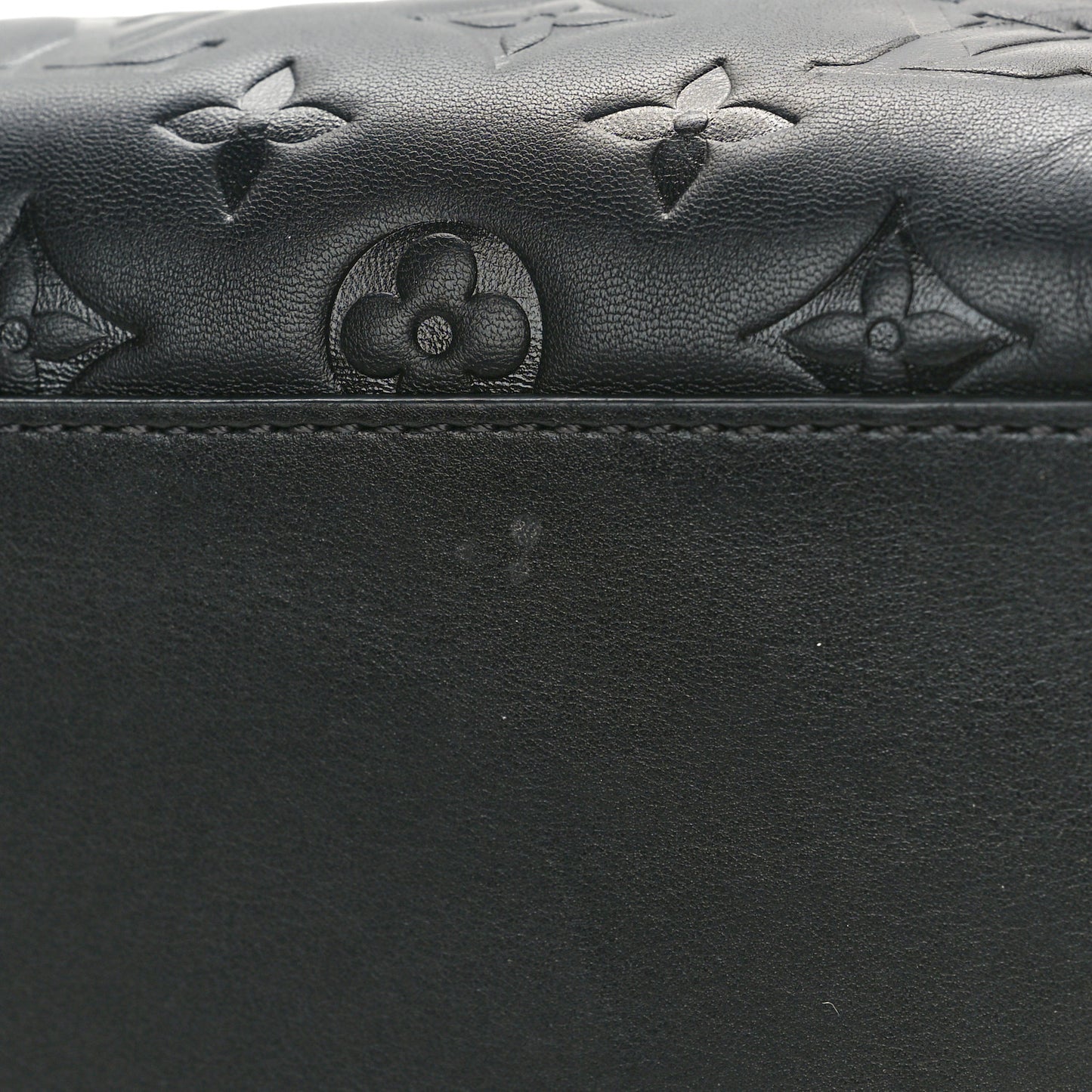 Lambskin Embossed Monogram Speedy 22 Bandouliere Black