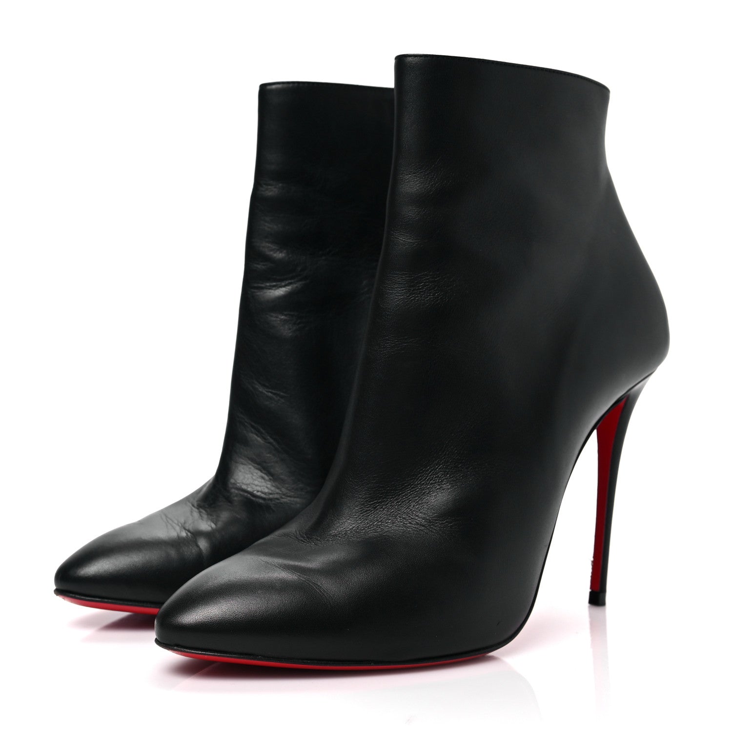 Christian Louboutin Calfskin Eloise Booty 100 Ankle Boots 37.5 Black 3 of 8