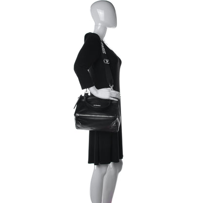 Givenchy Calfskin Small Pandora Logo Strap Black 2 of 9