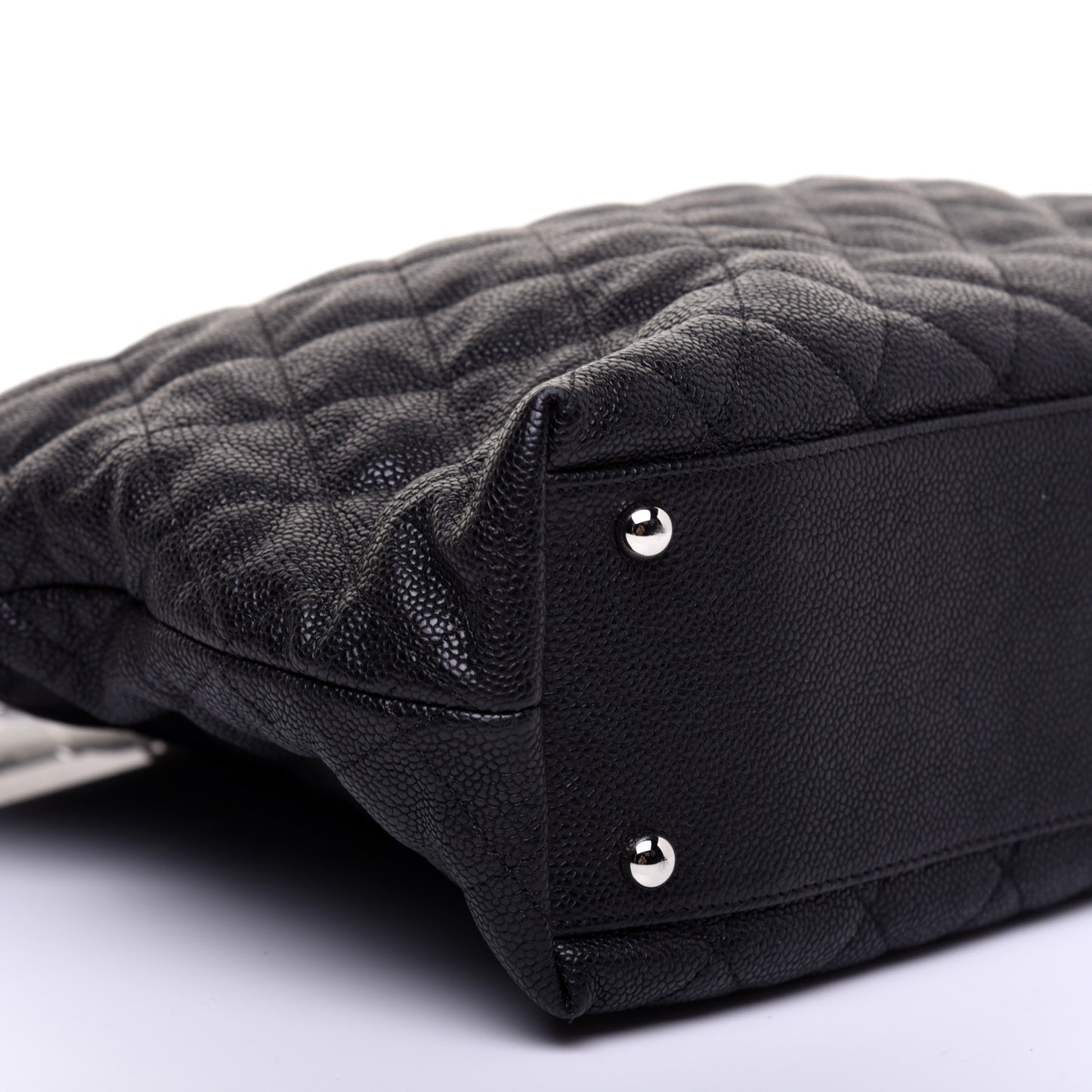 Caviar Quilted French Riviera Hobo Black