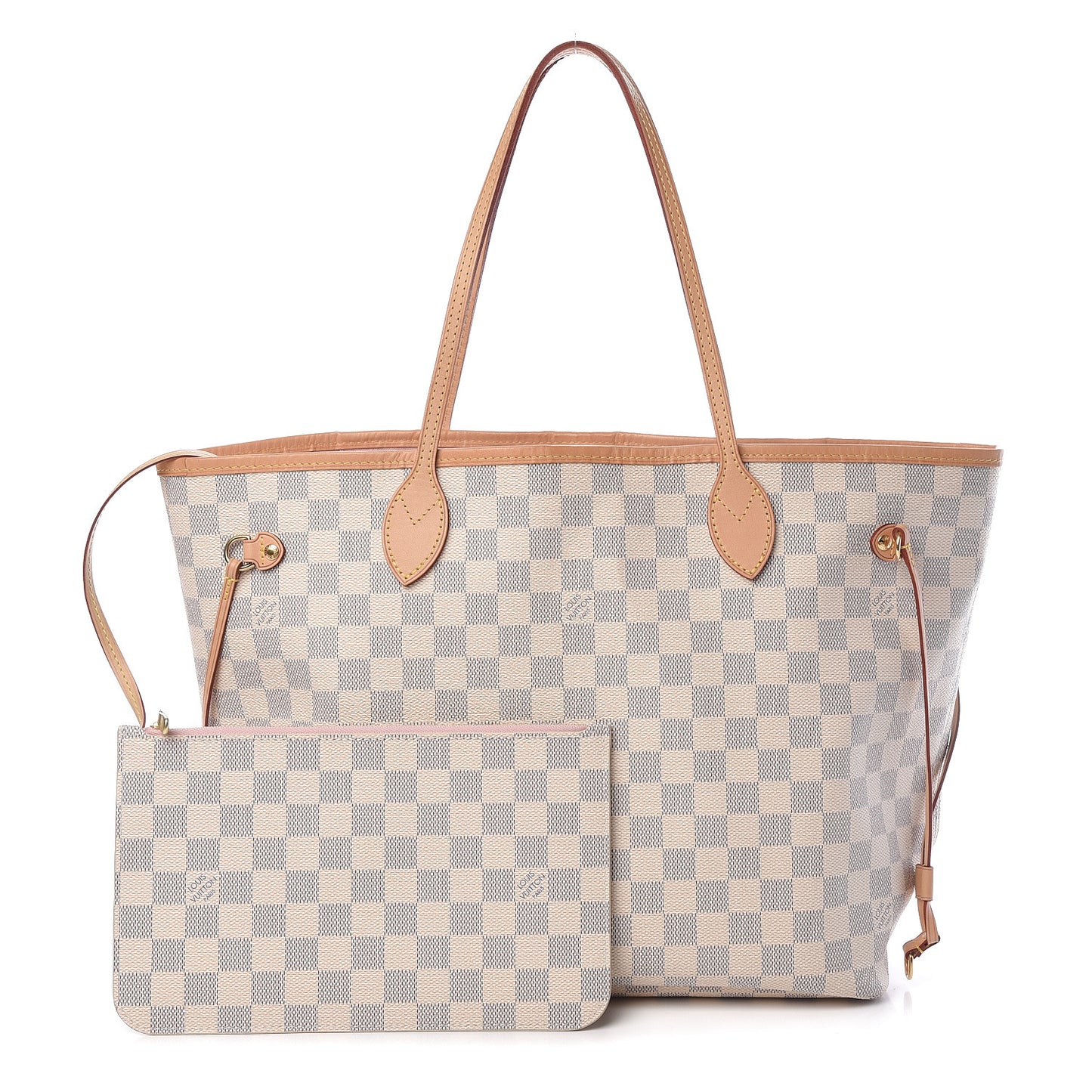 Damier Azur Neo Neverfull MM Rose Ballerine