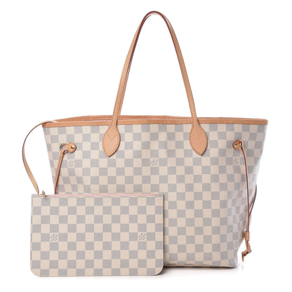 Louis Vuitton Damier Azur Neo Neverfull MM Rose Ballerine 1 of 10