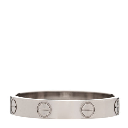 Cartier 18K White Gold 3.5mm LOVE Wedding Band Ring 59 8.75 3 of 4
