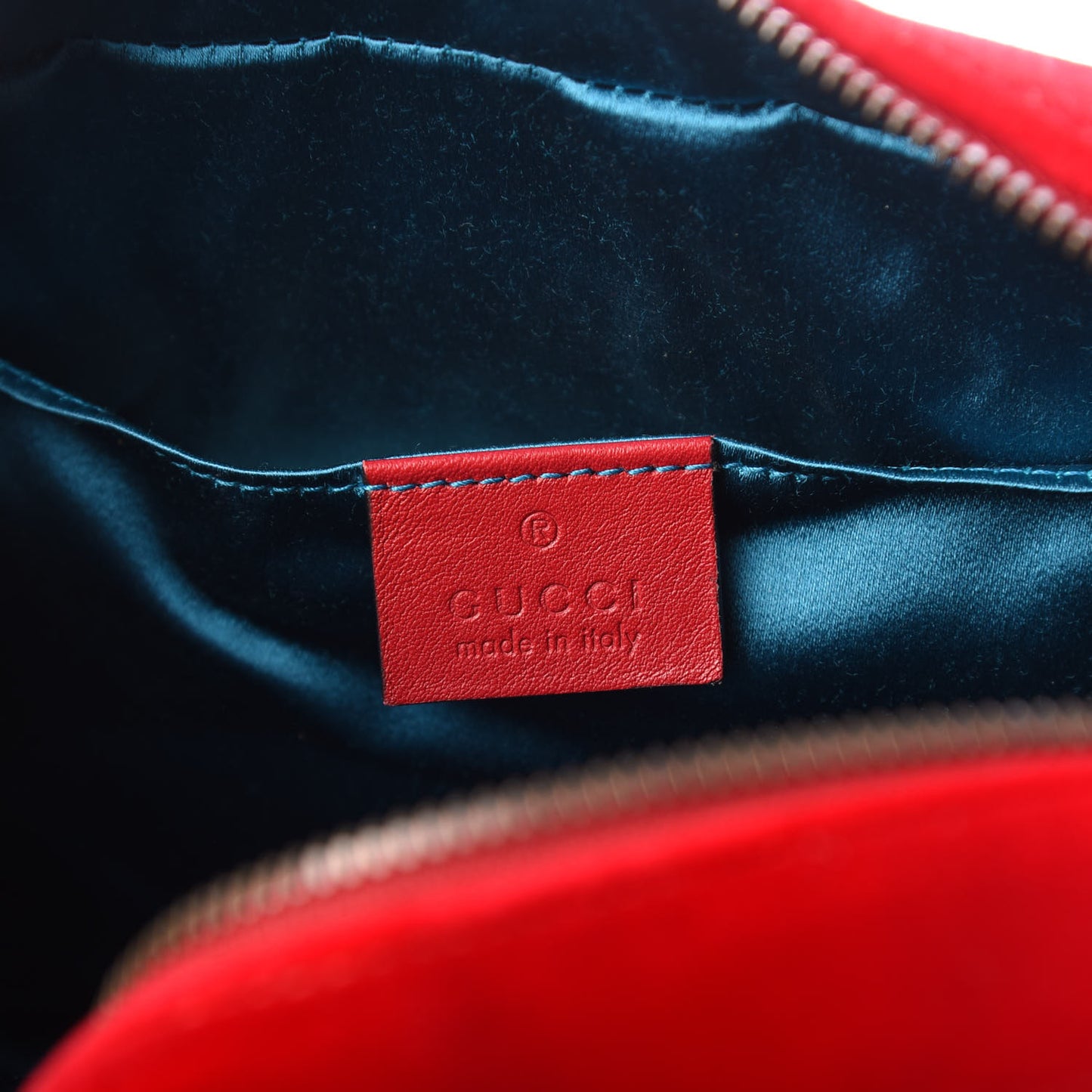 Velvet Matelasse Small GG Marmont Chain Shoulder Bag Hibiscus Red