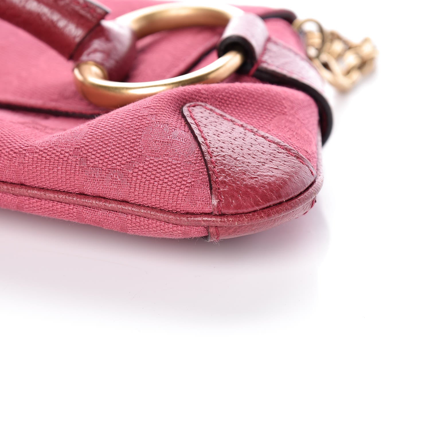 Gucci Monogram Horsebit Clutch Pink 6 of 9