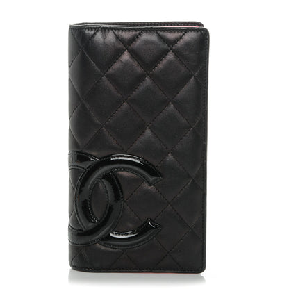 Chanel Calfskin Quilted Cambon Yen Wallet Black 1 of 8