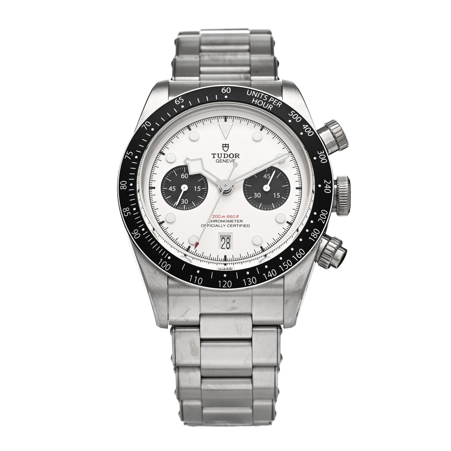 TUDOR Stainless Steel 41mm Black Bay Chronograph Panda Automatic Watch White 79360N 1 of 5