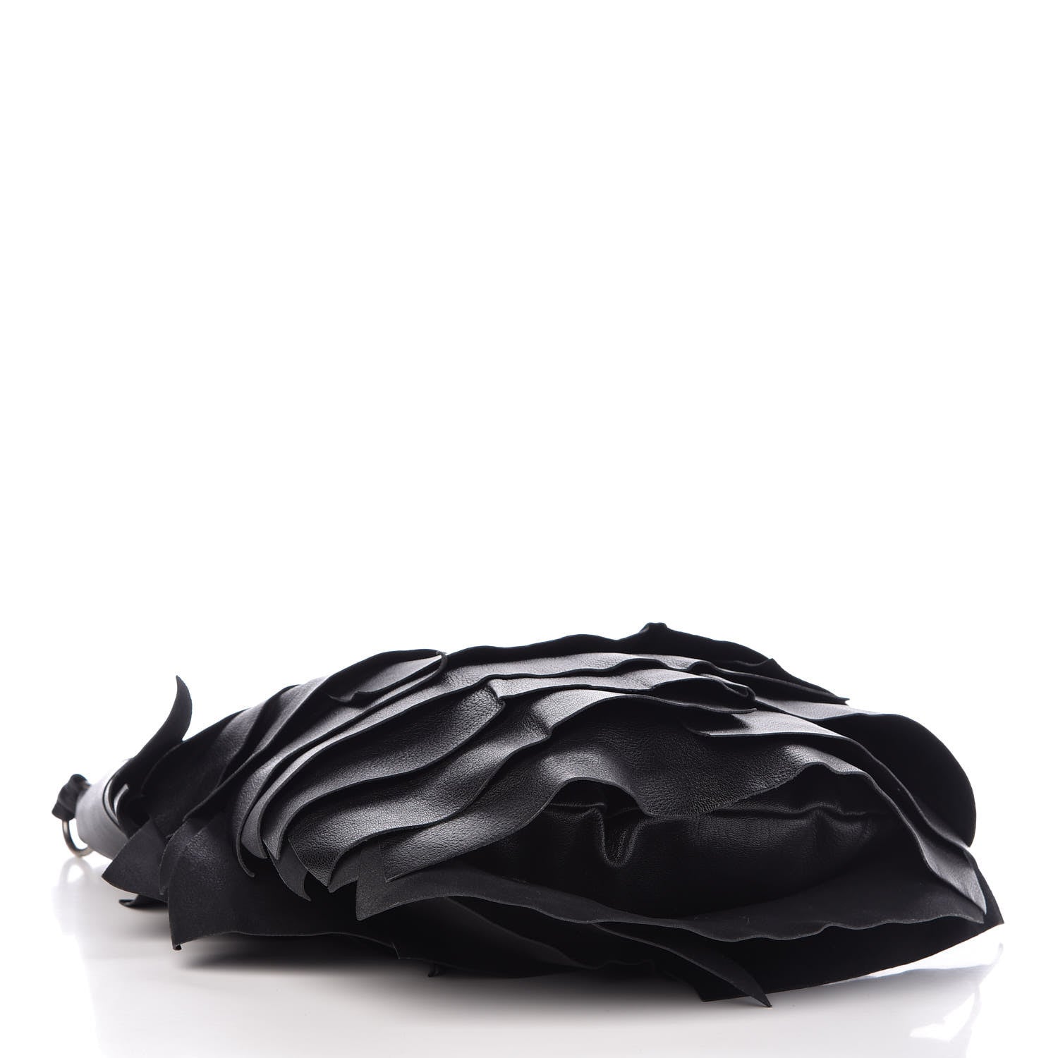 Saint Laurent Chevre Leather Ruffle Saint Tropez Black 4 of 10
