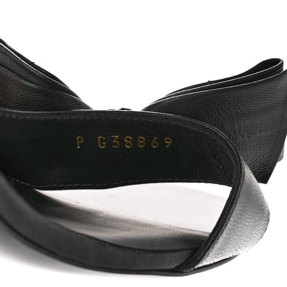 Chanel Lambskin CC Bow Sandals 41 Black 8 of 14