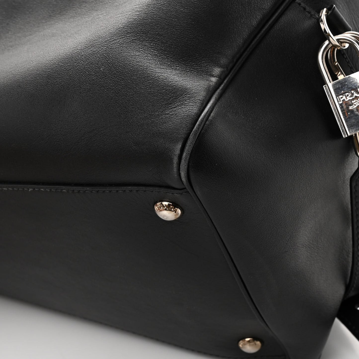 Soft Calfskin Duffle Travel Bag Black